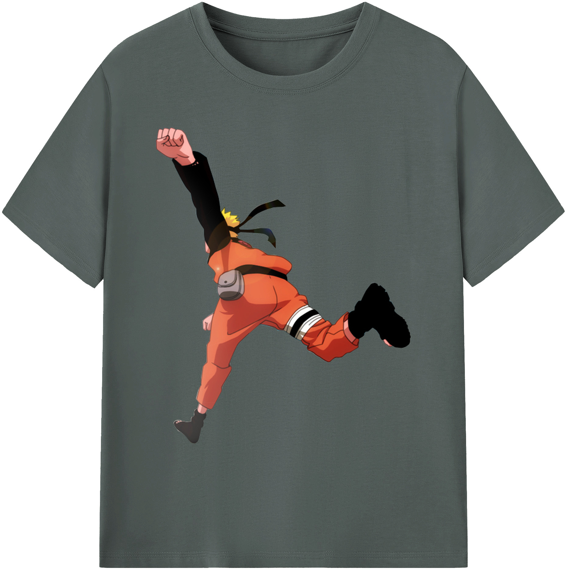 （画像用） NARUTO -ナルト- うずまき ナルト Uzumaki Naruto 綿100％ メンズ半袖Tシャツ｜肌触りやわらか＆通気性